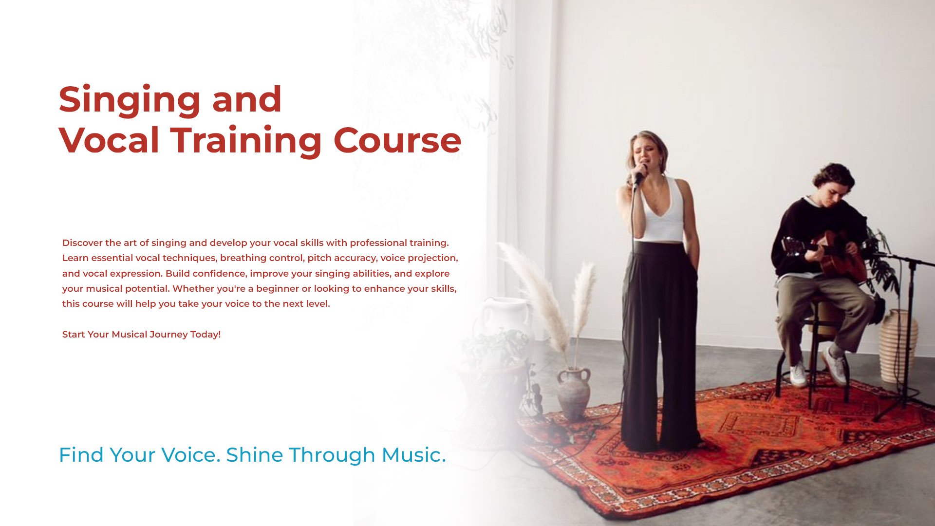 Singing and Vocal Training Course Group 01 - Nov 7, 2026