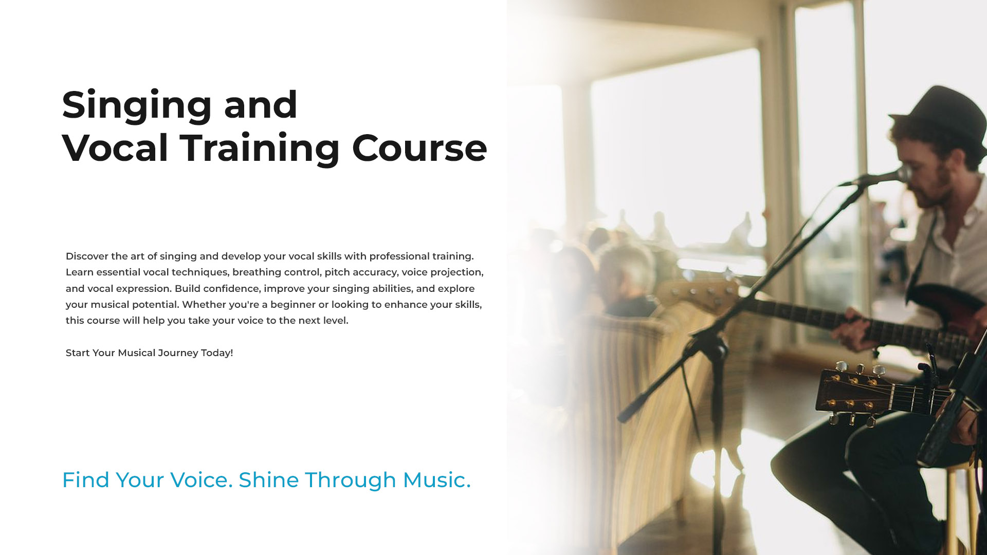 Singing and Vocal Training Course Group 01 - Nov 14, 2026