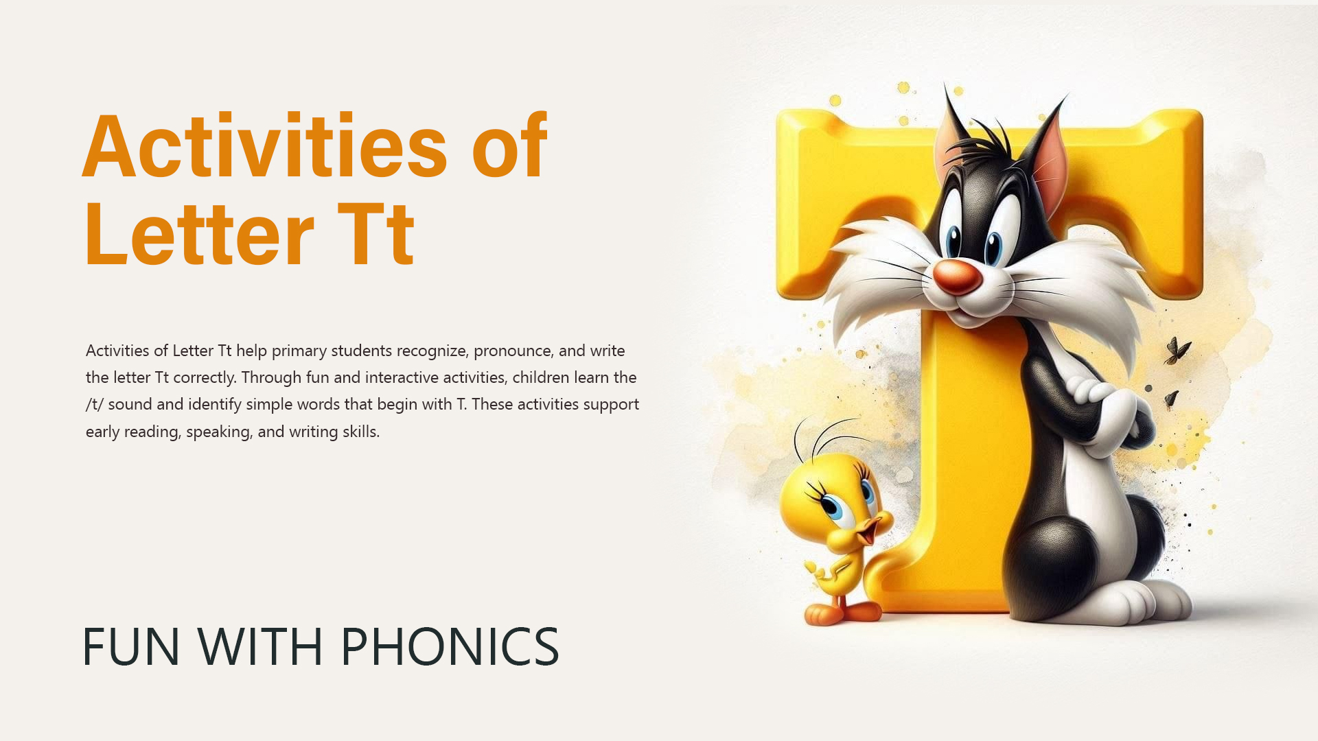 Activities of Letter Tt