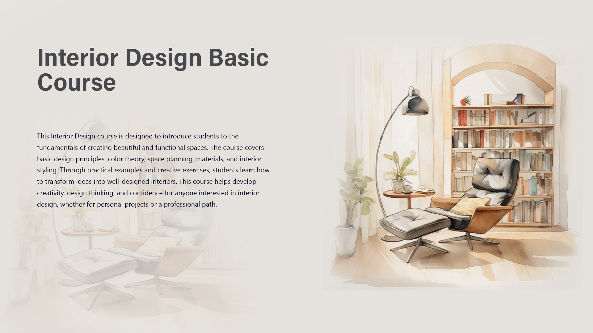 Interior Design Basic Course