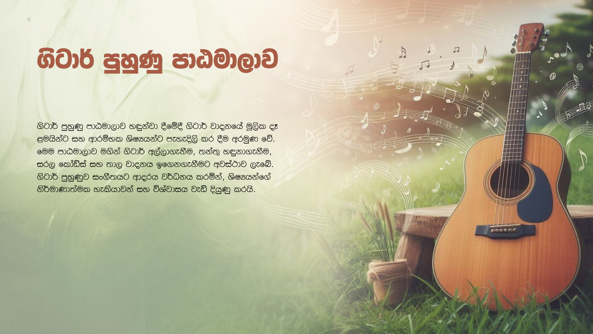 ගිටාර් පුහුණු පාඨමාලාව